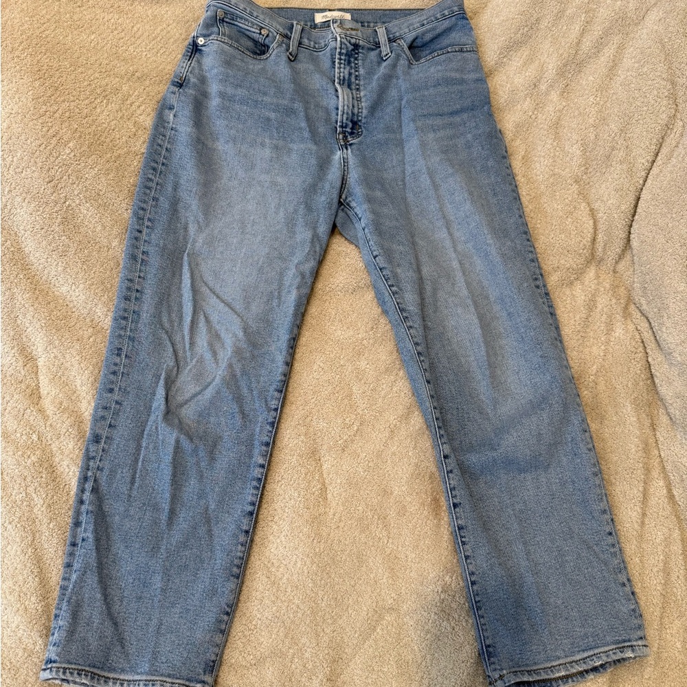 Madewell Light Blue High-Rise Straight Jeans